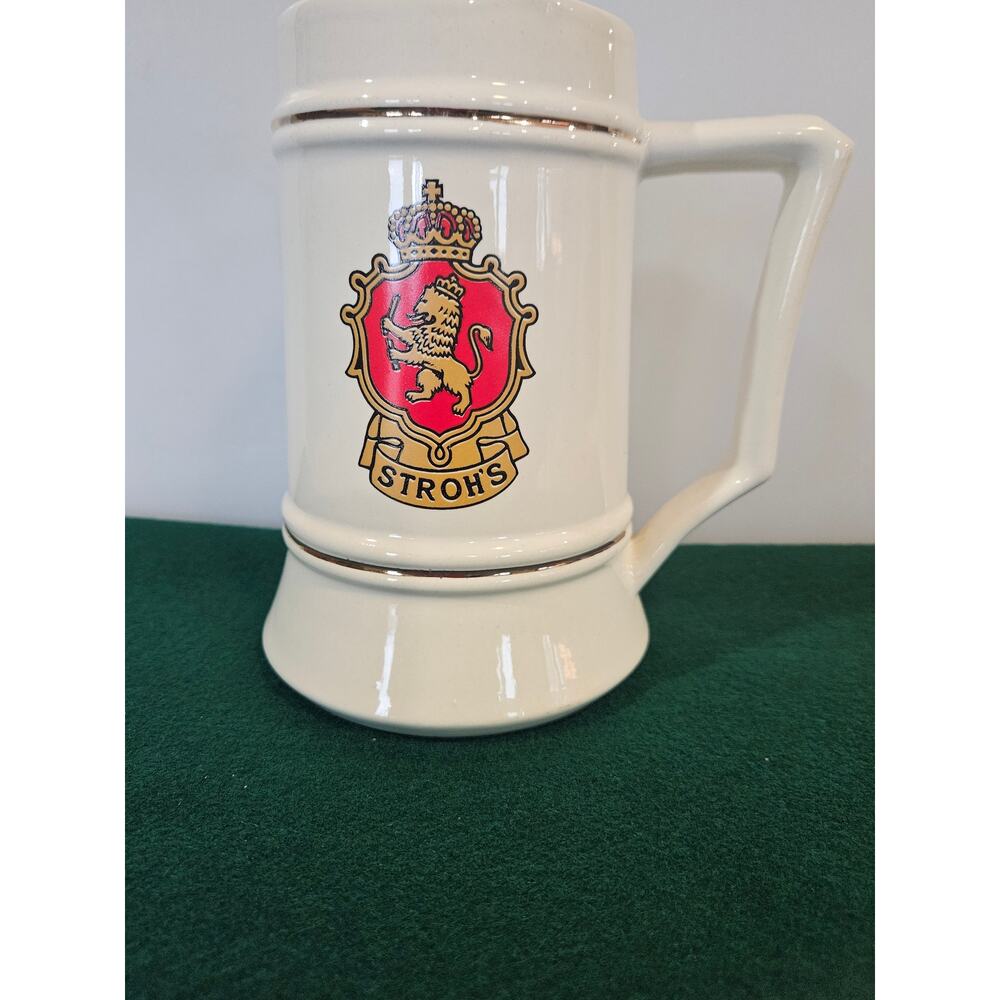 STROH'S MUG STEIN VINTAGE 1983, 2nd Edition BOHEMIAN STYLE BEER